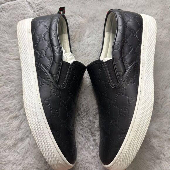 Authentic Gucci GG The Embossed Leather Slip On Mens Sneaker US 10 W Box main image 8